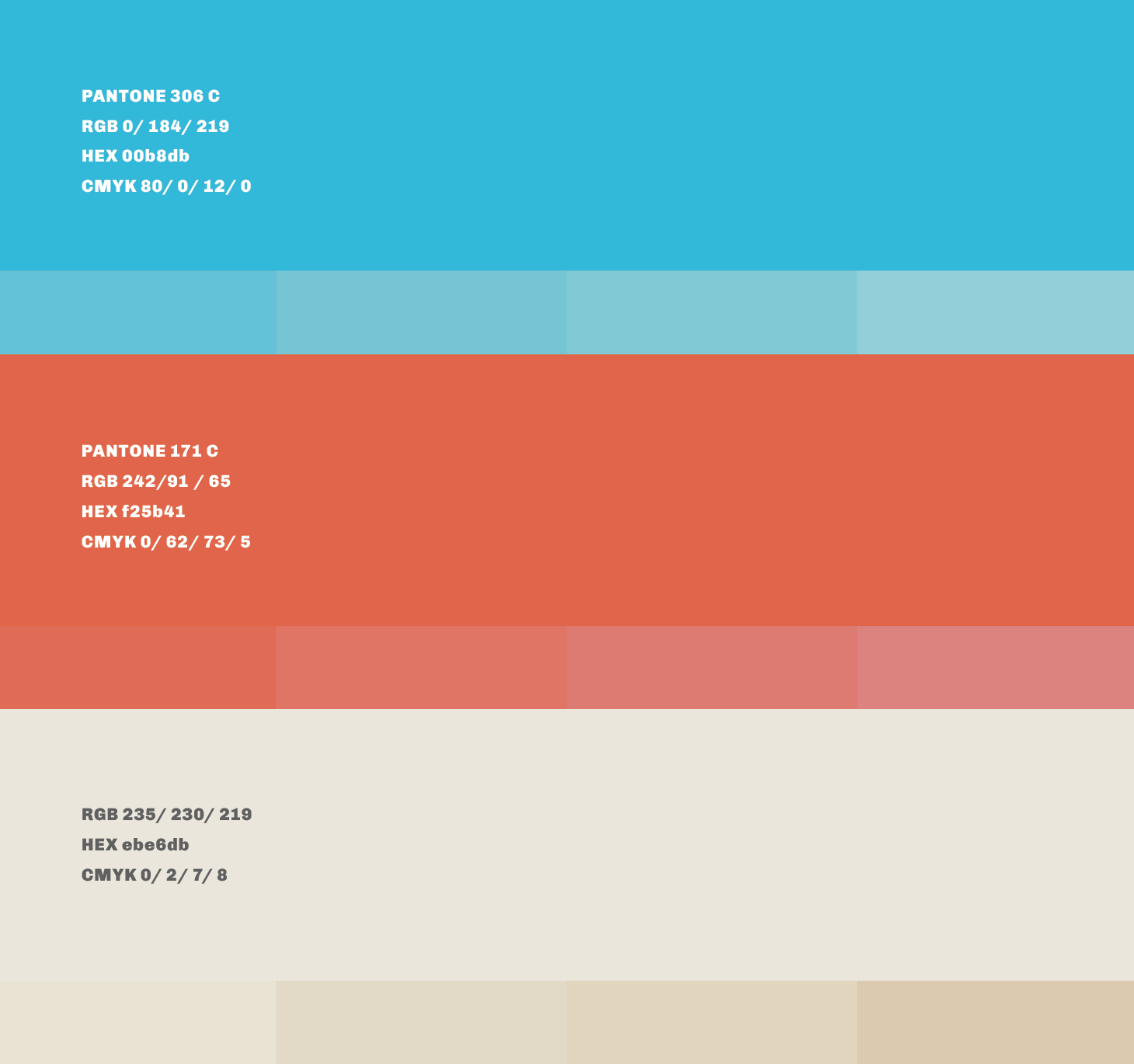 Colour palette for PMISAC's Professional Development Conference 2022 in shades of blue and orange