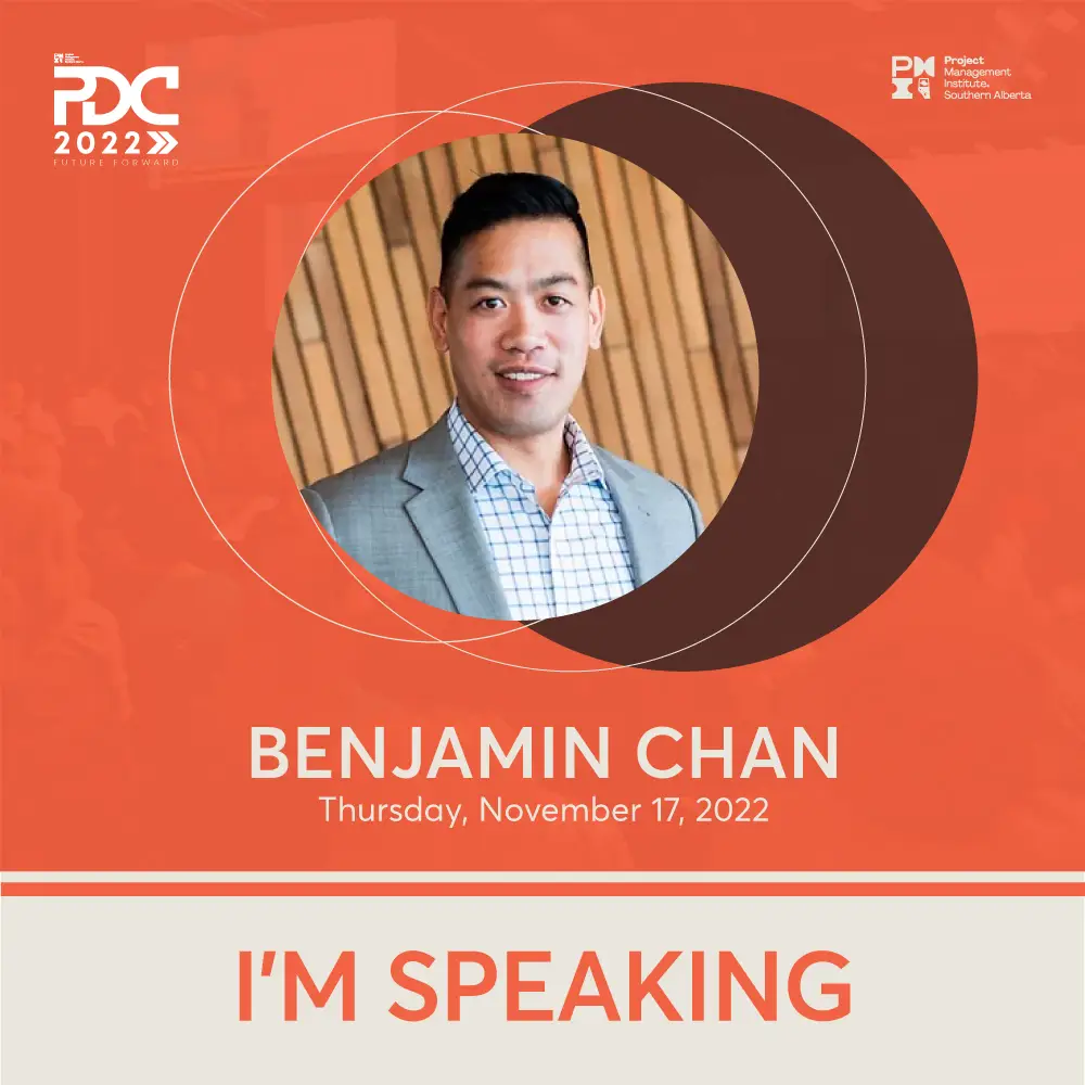 Announcement graphic featuring speaker Benjamin Chan