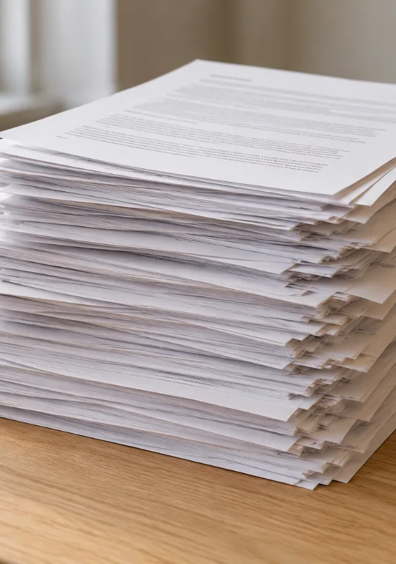 A tall stack of AI content with no strategy document anywhere near it